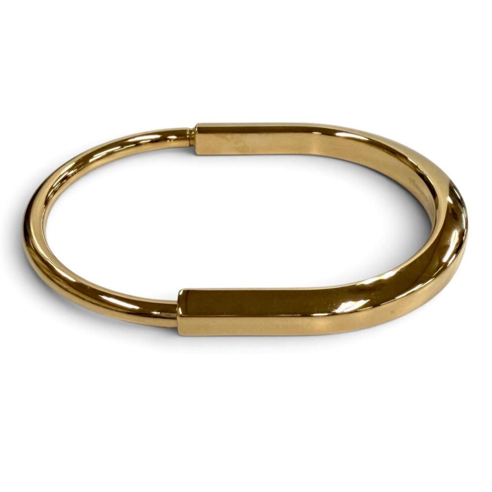 TIFFANY&Co. Tiffany Lock Bangle Large AU750 (RG) Rose Gold Made in Italy Weig...